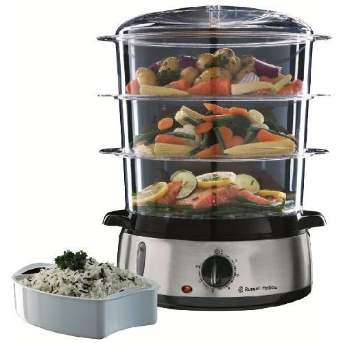 TECNO SHOP Vaporiera 3 cestelli Russell Hobbs con timer
